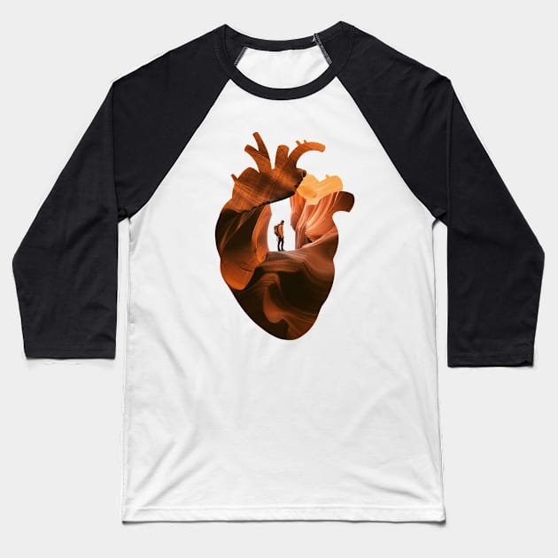 Heart Explorer Baseball T-Shirt by enkeldika2